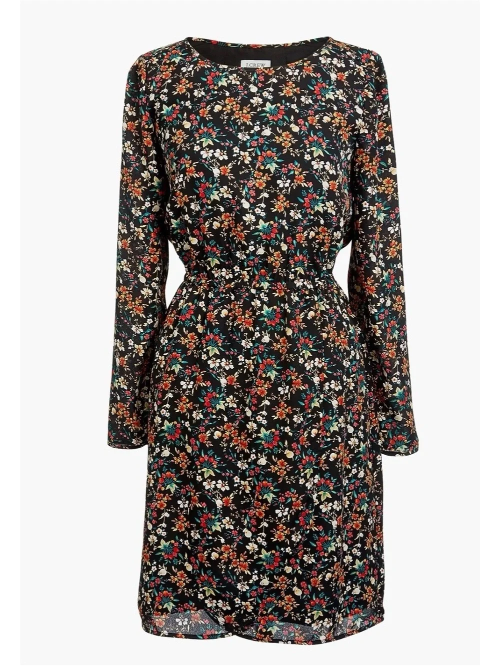 NWT J.Crew Mercantile Size 12 Versailles Floral Black Printed Tulip Hem Dress